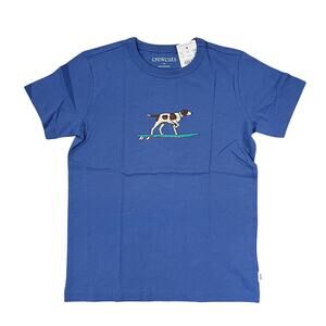 NWT J Crew Blue Boys' Surfer Dog Graphic Tee